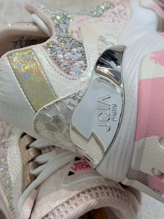 Sneakers con strass variante rosa Joya Paris
