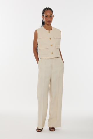 Gilet con bottoni oro Parosh