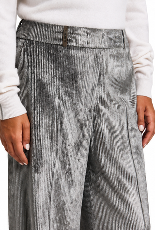 Pantalone a palazzo in velluto Peserico