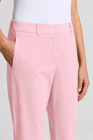 Pantalone rosa a sigaretta in gabardina Peserico