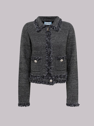 Giacca in maglia in lana con bottoni gioiello Blugirl