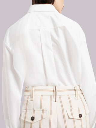 Pantalone flare in lino Brunello Cucinelli