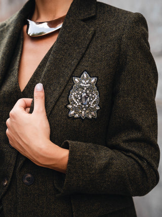 Giacca con patch ricamato Clips