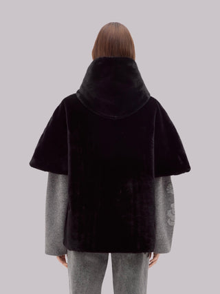 Cappa reversibile in ecopelliccia Blugirl