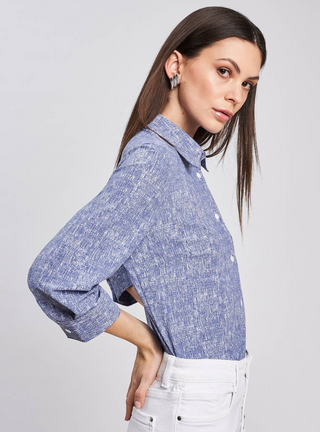 Camicia no stiro elasticizzata fantasia Camicetta Snob