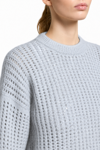Maglia tricot in filato alpaca lana e bouclé Peserico
