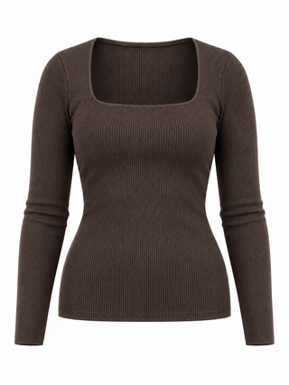 Maglia Long in costine di lana Parosh