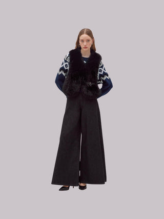 Maglia-cardigan in lana con cristalli Blugirl