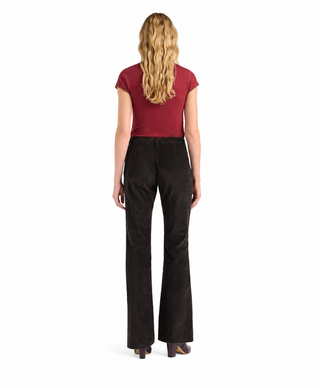 Pantalone flare Odin a coste stetch