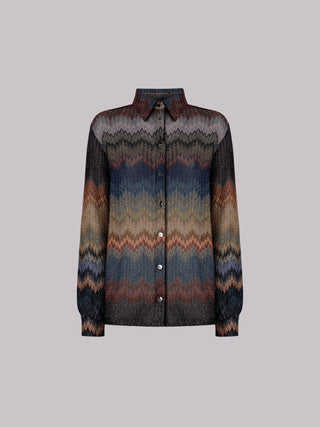 Camicia in viscosa con motivo snake Missoni