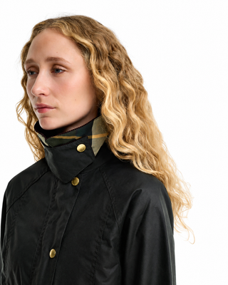 Giacca Cropped Beadnell Wax in Sage/Ancient Barbour