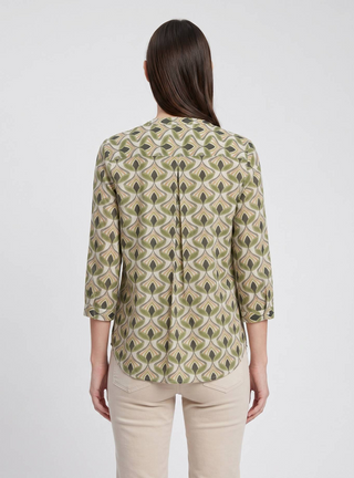 Camicia in cotone con motivo floreale Camicetta Snob