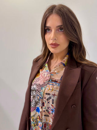 Giacca doppiopetto in misto viscosa Parosh