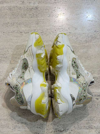 Sneakers con strass variante giallo Joya Paris