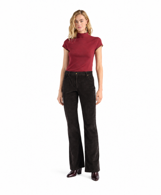 Pantalone flare Odin a coste stetch