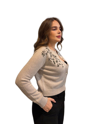 Cardigan Fiori in cashmere Vanisè