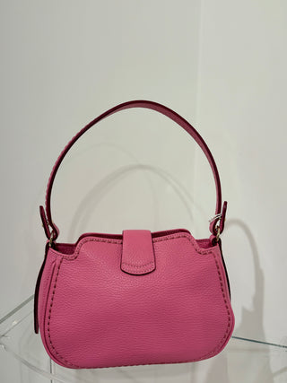 Mini-bag Duse in pelle martellata color Magenta Visonà