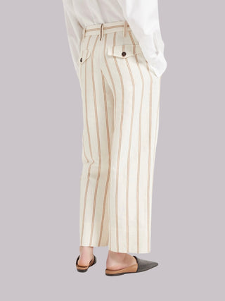 Pantalone flare in lino Brunello Cucinelli