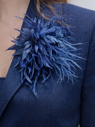 Giacca con revers e spilla rimovibile Clips