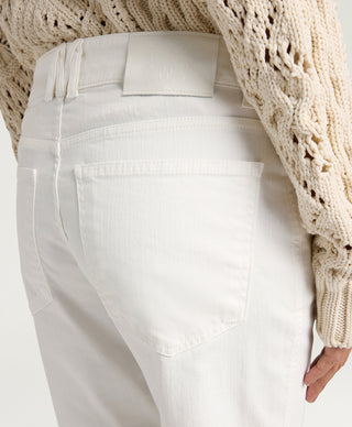 Pantalone Luis in denim stretch ecru Momonì