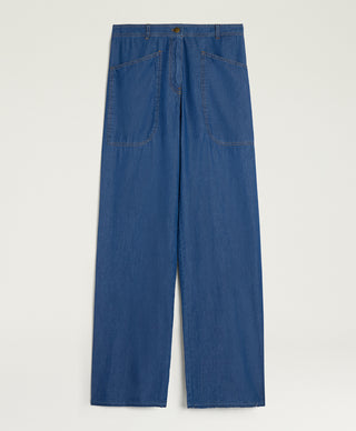 Pantalone Macao in chambray Momonì
