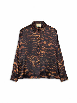 Camicia Flau in raso di seta stretch Momonì