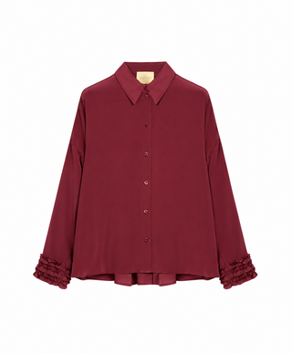 Camicia morbida Gosa in crèpe de chiene di seta unita Momonì