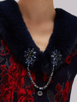 Cardigan reversibile con ecopelliccia Blugirl