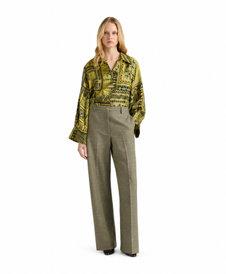 Pantalone sartoriale a sigaretta Aron in lana stretch Momonì