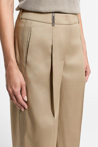Pantalone verde con punto luce Peserico