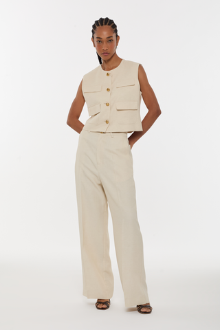 Gilet con bottoni oro Parosh