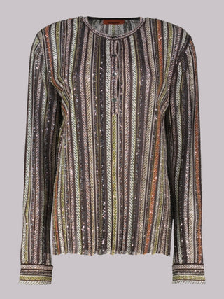 Camicia a righe con paillettes Missoni