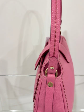 Mini-bag Duse in pelle martellata color Magenta Visonà