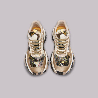 Sneakers in pelle e strass Joya Paris