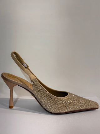 Slingback con strass Massimo Santini