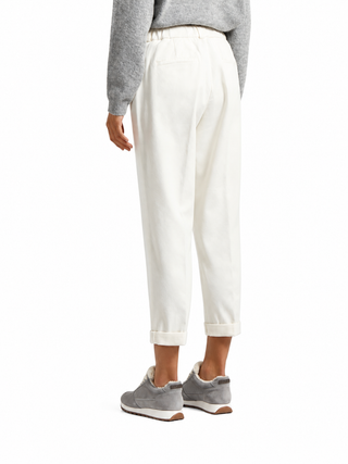 Pantalone in gabardina di cotone soft stretch Peserico