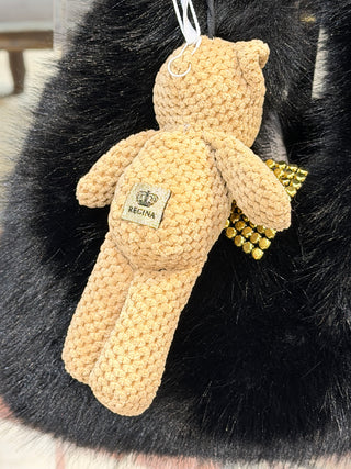 Charm Teddy beige con fiocchetto di strass Cuffie Regina