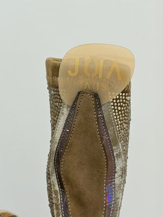Stivaletti Luster con strass oro Joia Paris