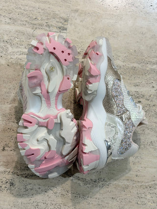 Sneakers con strass variante rosa Joya Paris