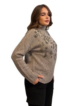 Maglia Fiori tre fili cashmere Vanisè