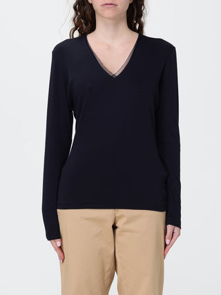 T-shirt scollo V con dettagli in prezioso monile Fabiana Filippi