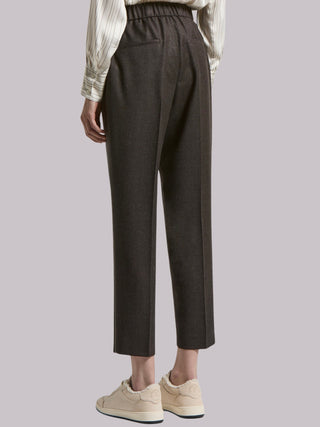 Pantalone in flanella di lana lurex Peserico