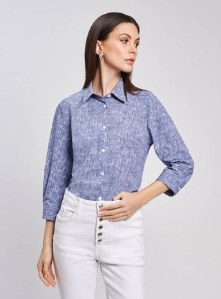 Camicia no stiro elasticizzata fantasia Camicetta Snob