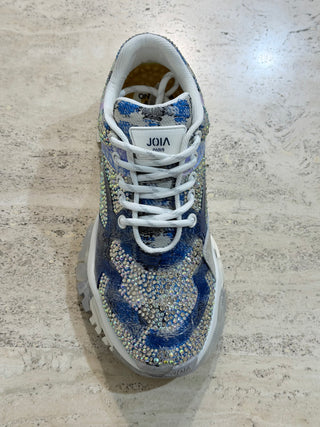 Sneakers con strass variante blu Joia Paris