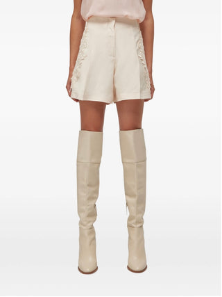 Shorts in lino con ricamo Blugirl