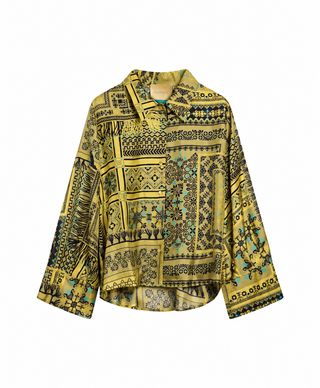 Camicia Rimma in twill di seta stampato Momonì