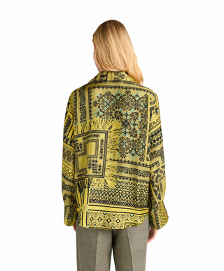 Camicia Rimma in twill di seta stampato Momonì