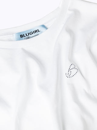 T-shirt over in cotone con logo Blugirl