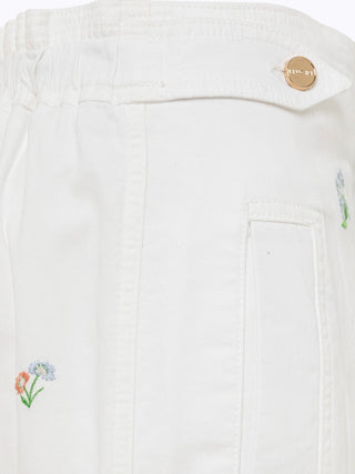 Pantalone cargo con fiori Blugirl