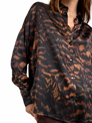Camicia Flau in raso di seta stretch Momonì